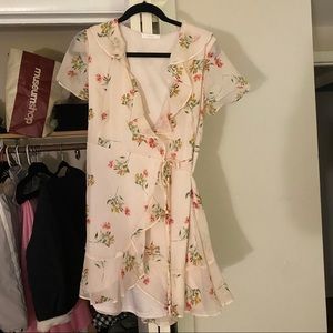 Floral wrap dress